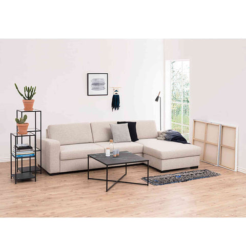 KOLINA Glass Coffee Table 80cm - Black
