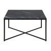 KOLINA Glass Coffee Table 80cm - Black