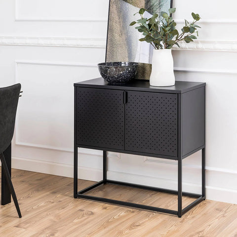 NEWTON 2 Door Sideboard 82cm - Black