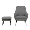 KENDRA Lounge Chair with Footstool - Grey