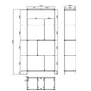 INFINITY Shelving Unit 72x170cm - Black