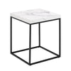 BAROSSA Side Table Marble look 40cm - White
