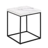 BAROSSA Side Table Marble look 40cm - White