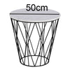 DARBY Side Table Marble 50cm - White