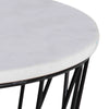 DARBY Side Table Marble 50cm - White