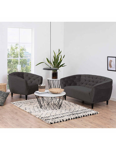 DARBY Coffee Table Marble 80cm - White
