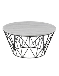 DARBY Coffee Table Marble 80cm - White