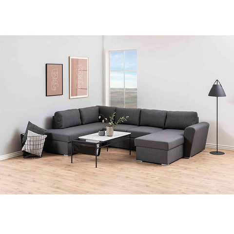DARIEN Marble Coffee Table 115cm - White & Black