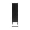 NEWTON Tall Sideboard Cabinet Unit 80cm - Black