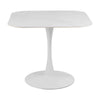 MARTA Square Dining Table 90cm - White