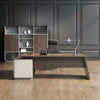 ANDERS Executive Desk Reversible Return 2.2M - Hazelnut & Beige
