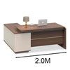 ANDERSON Executive Desk 2.0M Reversible - Hazelnut & Beige