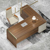 ANDERSON Executive Desk 2.0M Reversible - Hazelnut & Beige
