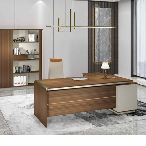 ANDERSON Display Unit 200cm - Hazelnut & Beige