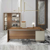ANDERSON Executive Desk 2.0M Reversible - Hazelnut & Beige