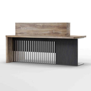 AFTAN Reception Desk Right Panel 180cm - Warm Oak & Black