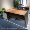 ANDERS Executive Desk Reversible Return 2.2M - Hazelnut & Beige