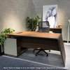ANDERS Executive Desk Reversible Return 2.2M - Hazelnut & Beige