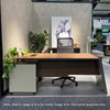 ANDERS Executive Desk Reversible Return 2.2M - Hazelnut & Beige