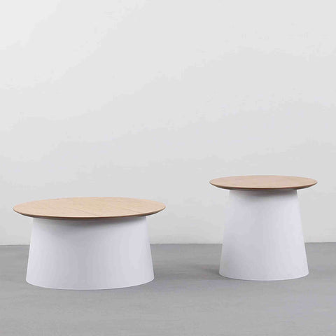 ZEEBA Coffee Table 69cm - White & natural