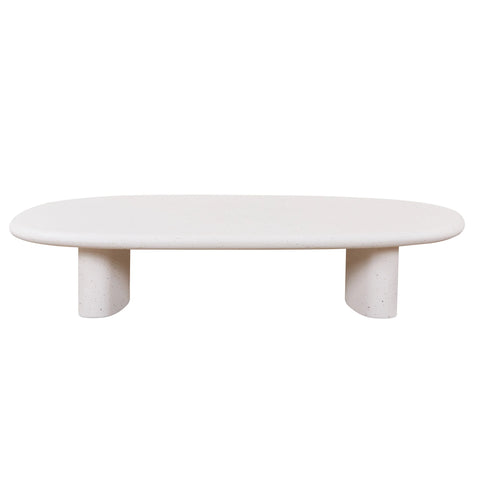 TREVINO Round Coffee Table 165cm - White - innovatec.com.au