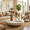 TREVINO  Round Coffee Table 100cm - Off-White