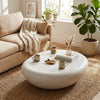 TREVINO Microcement Round Coffee Table 100cm - Off-White