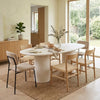 TREVINO Microcement Oval Dining Table 200cm - Off-White