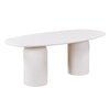 TREVINO Microcement Oval Dining Table 200cm - Off-White