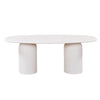TREVINO Microcement Oval Dining Table 200cm - Off-White