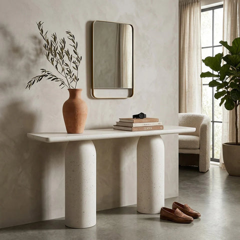 TREVINO Console Table 150cm - Off-White - innovatec.com.au