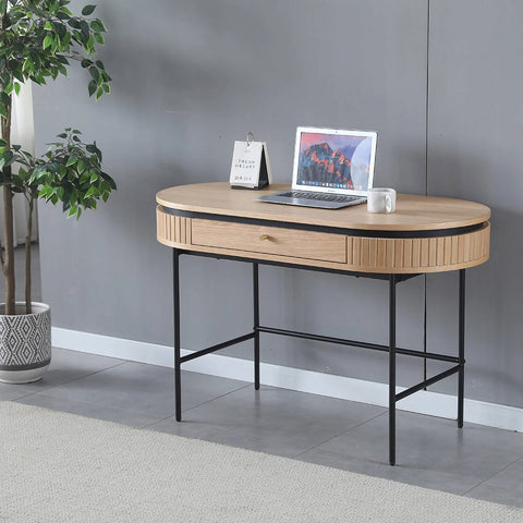 KAIDAN Study Desk 120cm - Oak & Black