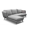RANNI 3 Seater Sofa With Left Chaise - Warm Grey
