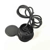 Round In Desk Power, Wireless Charging & USB Cable Cubby Management Dock - 9cm - Black