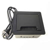 In Desk Cable Management Cubby Power & USB Box - 13cm -  Black