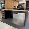 LOGAN Executive Desk Reversible 180cm - Warm Oak & Black