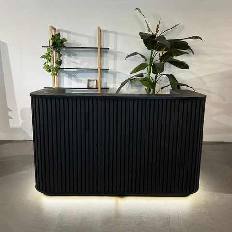 HALO Reception Desk 180cm - Black