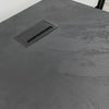 DAXTON Black Executive Desk with Right Return 2.4M - Black Concrete