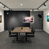 WOODFLEX Flexible Acoustic Wood Slat Wall Panel - Black Coated - 3000mm x 600mm