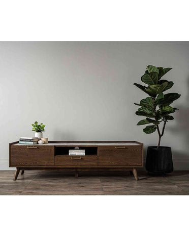 BREDA Entertainment TV Unit 180cm - Walnut