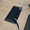 180-200cm VENTURA Reversible Executive Desk - Left or Right Return - Oak & Black
