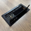 MADEIRA Executive Desk 220cm Left Return - Hazelnut & Black Concrete