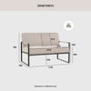 CALIBRA 2 Seater Sofa - Black & Grey