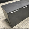 ARTO Black Executive Office Desk with Reversible Return 180-200cm - Black Concrete