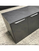 AFTAN Black Executive Desk with Pedestal & Left Mobile Return 180cm - Black Concrete