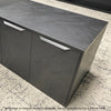 PHOENIX Black Executive Desk with Right Return 2.2M - Black Concrete