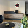 CONROY 2.4M Reception Desk Right Panel - Warm Oak & Black