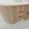 WOODFLEX Flexible Wooden Slat Wall Panel - Oak Veneer - 3000mm x 600mm - Half Round