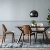 ERZA Dining Chair - Walnut & Grey