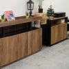 TRIBECA Credenza Cabinet 135cm - Warm Oak with Black